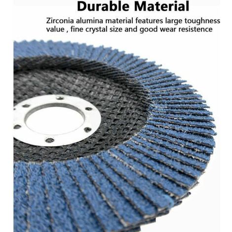 Disques Abrasifs à Lamelles - - 125 mm - Grain 40/60/80/120 - 8PCS - Couleur Bleu (1/4)