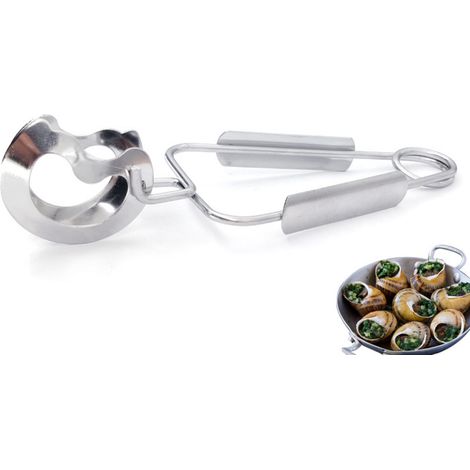 Pinces à escargots en acier inoxydable, pinces de service alimentaire, pinces de cuisine, pinces à escargots pour la maison, l'hôtel, le restaurant, ustensiles de cuisine (1/4)