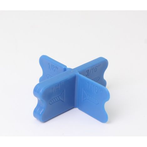 Outil d'espacement pour terrasse - Outil de positionnement créatif pour la pose de parquet - Lot de 4 - Bleu