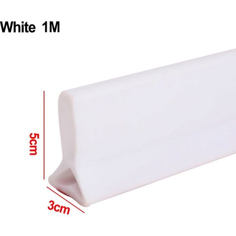 Barrage D Eau En Silicone - Hauteur 5 Cm - Pour Douche Sans Rebord Et Séparation Humide/Sec - Longueur 150 Cm (1/5)