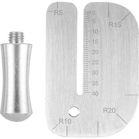Règle de frappe en cuir, règle de poinçonnage en acier inoxydable, règle de coupe (1/4)