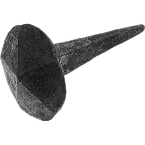 Deco Fer Forge – Clou à tête 5 pans 24mm – Longueur tige 40mm – Fer forgé pour fixation décorative – Vendu à l'unité