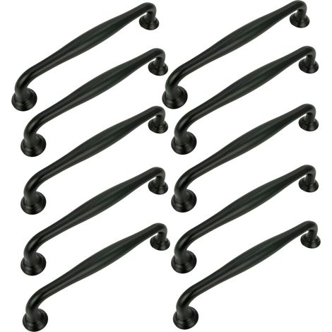 10 x Maniglia per mobili nera 128 mm (1/5)