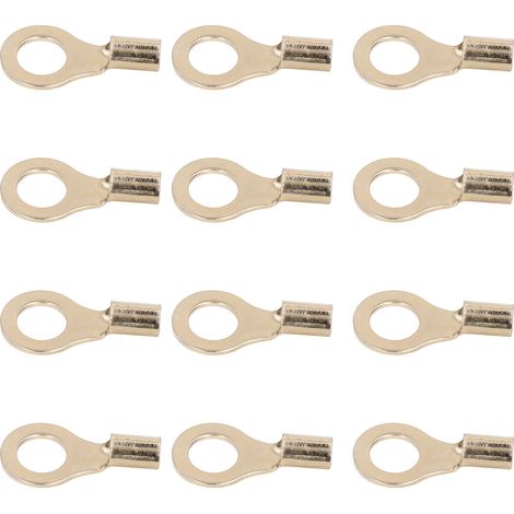 Cosses en cuivre 6GA, diamètre intérieur de 12 mm, connecteur de borne de câble annulaire, adapté aux boîtes de distribution et aux véhicules. (1/5)