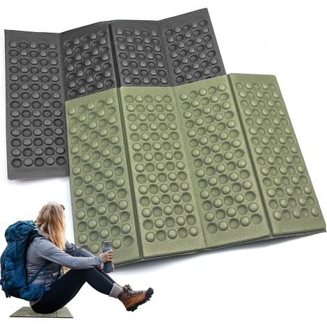 Faltbares Sitzkissen (1 Stück), Sitzmatte für draußen, hält warm und trocken, wasserdichte Faltkissenmatte für Wandern, Reisen, Garten, Camping, Picknicks, Strand, Stadion
