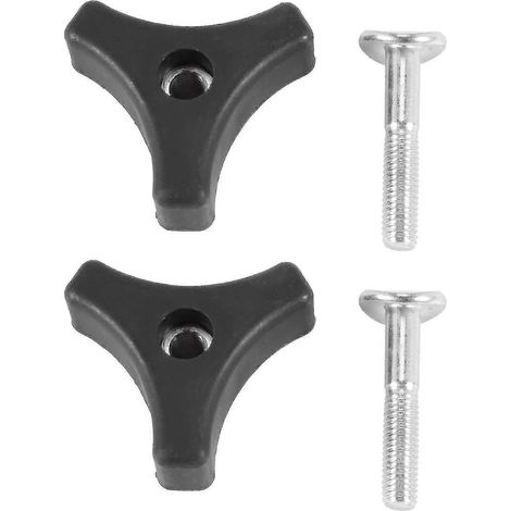 2x Bouton de poignée en plastique noir, écrou et vis pour tondeuse à gazon Honda (1/4)
