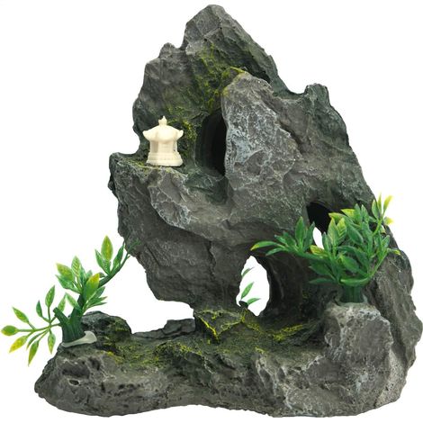 Rock Natural Aquarium Decoration Aquarium Ornament Natural Fish Tank Decoration for Fish and Shrimp Concealment (1/5)