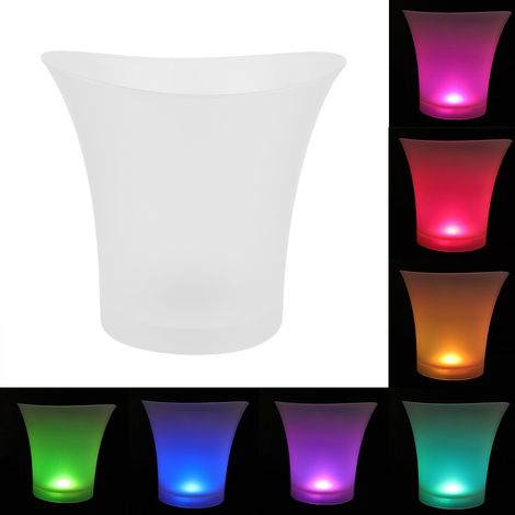 5L Champagnerkühler mit mehrfarbiger LED-Beleuchtung und Eiswürfeln, ideal für Bars, Privathaushalte und Hotels. (1/5)