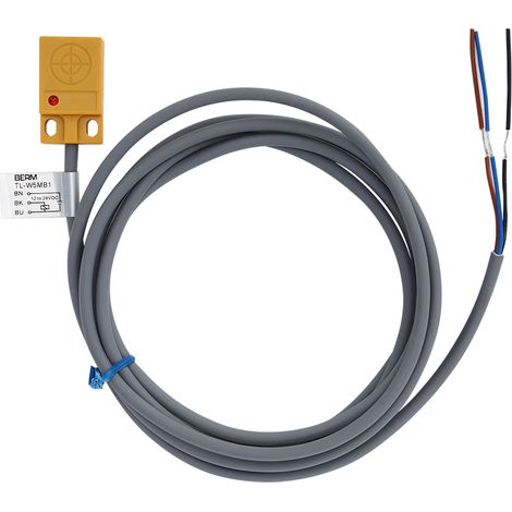 Capteur de proximité inductif, boîtier en ABS, 12-24 V CC, 3 fils, PNP, contact à ouverture (NO), 5 mm (1/5)