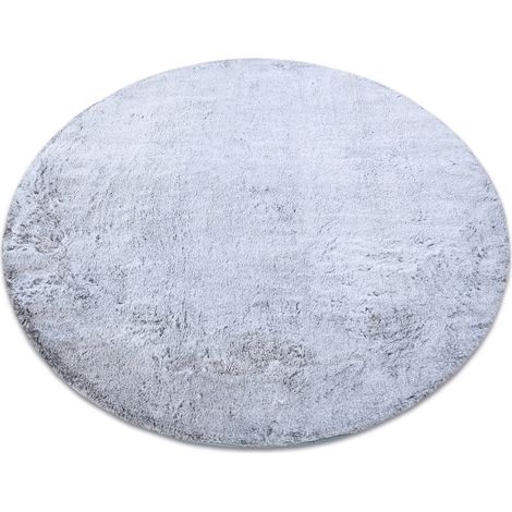 Tapis de lavage moderne LAPIN circle shaggy, antidérapant gris / ivoire grey cercle 100 cm