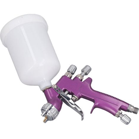 Pistolet à peinture pneumatique buse 1,3 mm godet 500 ml 2 réglages forte atomisation pour voiture meuble bateau (1/5)