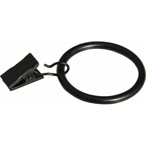 10PCS Métal Anneaux de Rideaux Pinces à Rideaux Crochets de Rideaux Tout Usage pour Rideaux et Tiges pour Photos de Rideaux Décoration (noir) (1/5)