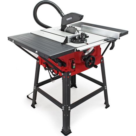 Scie circulaire sur table 2000W – Vitesse 5500 tr/min – Inclinaison 0-45° – Lame carbure pour bois et métal – Réglage hauteur par volant - 2000W-5500