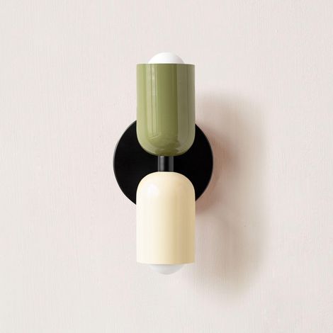 Applique Murale Intérieure Modernes Nordiques Éclairage vers le Haut et vers le Bas,Lampe de Chevet,Applique Murale pour Salle de Bain,3000k,Vert (1/5)