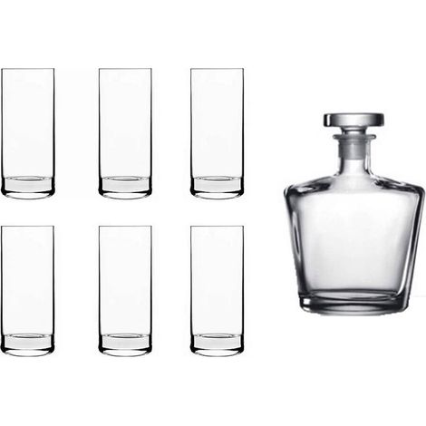 Bormioli Luigi Veronese set 7 pezzi liquore vetro cristallino 13,5 cl