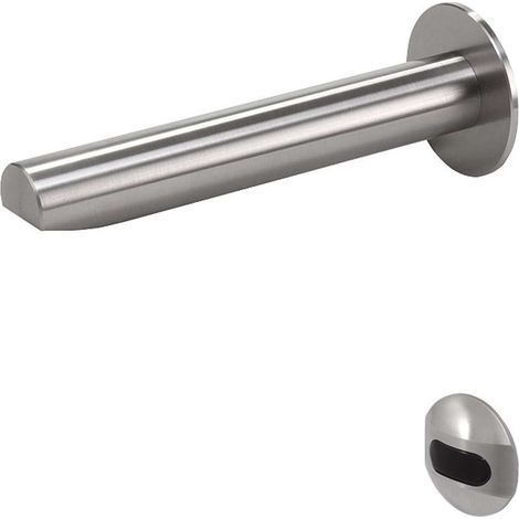 Sanela Rubinetteria a sensore - Set di rubinetteria automatica per lavabo, alimentazione a batteria 6 V, acciaio inox opaco SLU 39BX