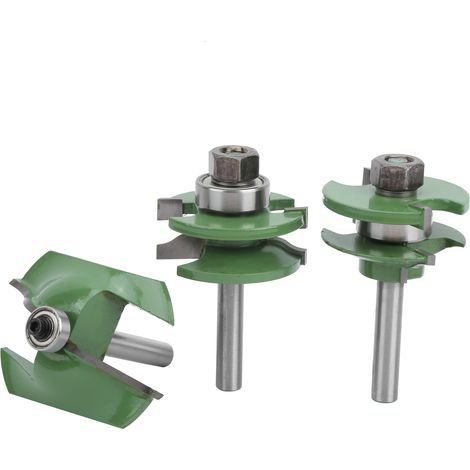 2 fraises à surfacer de 8 mm + une fraise pour le dégrossissage, accessoires pour le fraisage du bois (1/5)