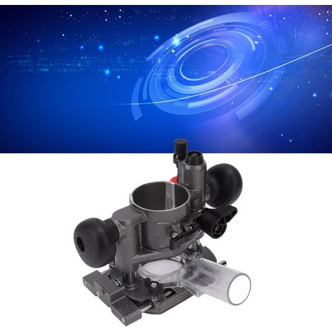 Machine à rogner avec protection de double poignée à emboîtement, base de fraisage en bakélite à plaque inversée à 12 trous, rouge. (1/5)
