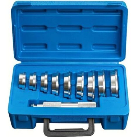 Extracteur de roulements pour automobiles, 10 pièces, presse hydraulique pour machines-outils de pressage et de pressage de roulements de 39,5 à 81 mm, bleu (1/5)