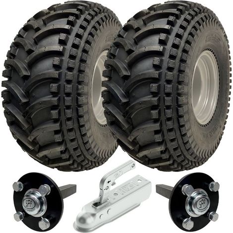 Kit Rimorchio Atv - Rimorchio Quad - Ruote + Mozzo / Stub + Gancio, 310kg P308 Utility