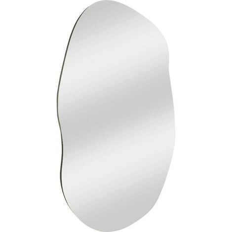 Dmora - Specchio Apache, Specchiera, Articolo d'arredo a muro, Decorazione con specchio, 52x2h89 cm, Nero