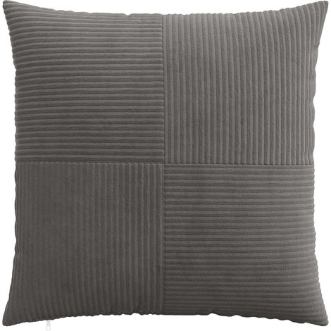 vidaXL Funda de almohada 2 pcs ALMELO Gris oscuro 80 x 80 cm pana (1/2)