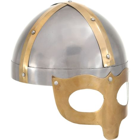 Teenpull – Wikinger-Helm Antik Replik LARP Silbern Stahl (1/5)