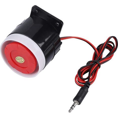 1 Sirène Alarme Exterieure, 120dB, Klaxon Filaire 12V, Rouge, Pour Système De Sécurité (1/5)