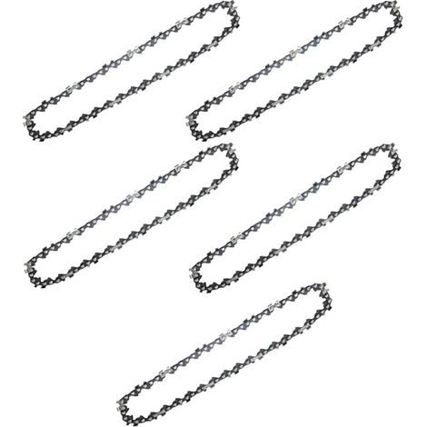 Catena per motosega da 6 pollici (15 cm) in 5 pezzi, con 37 maglie motrici e barra guida, ideale per tagliare legno, rami e per la potatura.