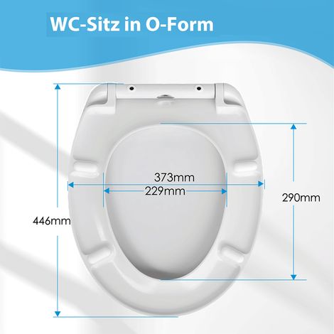 Abattant WC Homseat Oval de haute qualité, à fermeture douce et descente automatique, blanc - antibactérien, universel (1/4)