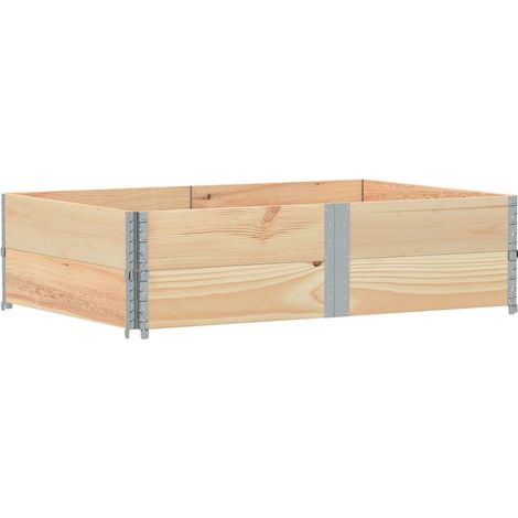 Colliers de palette 2 pcs 150x100 cm bois de pin solide