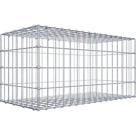 Gabiondeco - Gabion 80 cm x 40 cm x 40 cm (L x H x P). mailles 5 x 10 cm. Fermeture par anneaux en c - Made in Germany (1/5)