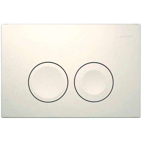 Pannello di comando Geberit Delta25 per sciacquone doppio bianco alpin (1/4)