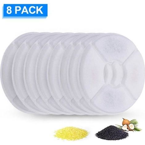 Filtre de fontaine pour chat - AS ANSELF - 8 Pcs - Charbon actif - Résine - Coton (1/4)