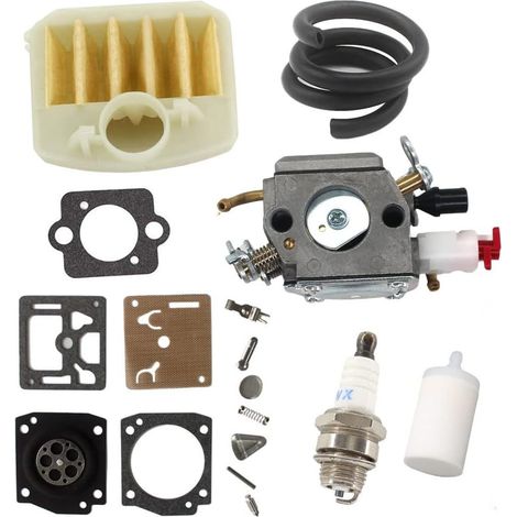 Carburateur et Filtre à air Kit de réparation Tuyau de carburant pour Husqvarna 340 345 346 346XP 350 351 353 357 359 Tronçonneuse  503283208 Zama C3-EL18
