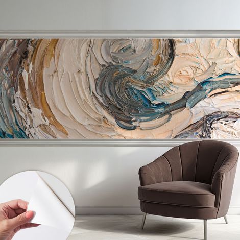 Carta da parati autoadesiva - Fotomurale adesivo - design elegante - stile moderno - Vortici colorati 250x104 cm (1/5)