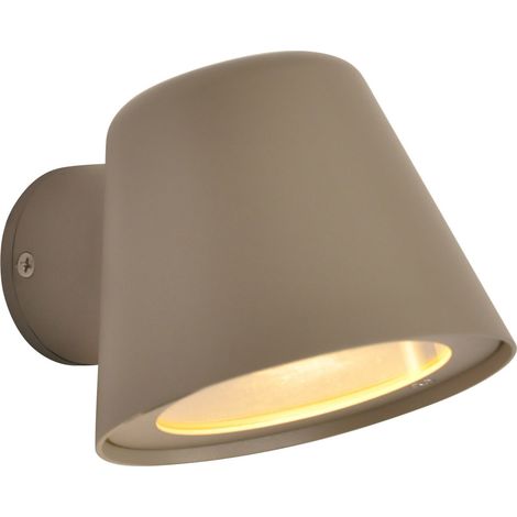 Barcelona Led – Applique murale extérieure LED – Aluminium et verre – Ampoule GU10 5W incluse – IP44 pour espaces extérieurs couverts – Gris