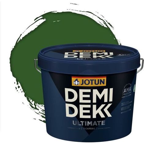 JOTUN - Peinture Bois, Lasure Opaque pour Extérieur et Intérieur Satinée - DEMI DEKK ULTIMATE - RAL 6002 - Vert Feuillage - 3L (1/2)