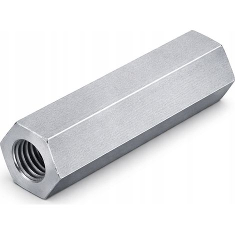 Tuerca de acoplamiento con rosca interna M3x12 galvanizada, 100 unidades (1/5)