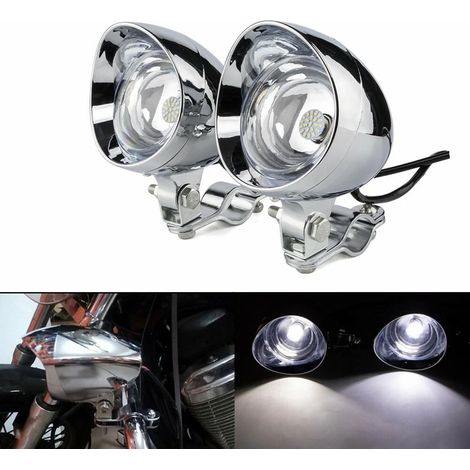 Modification d'une moto cruiser Harley-Davidson : installation d'un garde-corps rétro en forme d'ogive et de feux antibrouillard auxiliaires à LED. (1/5)
