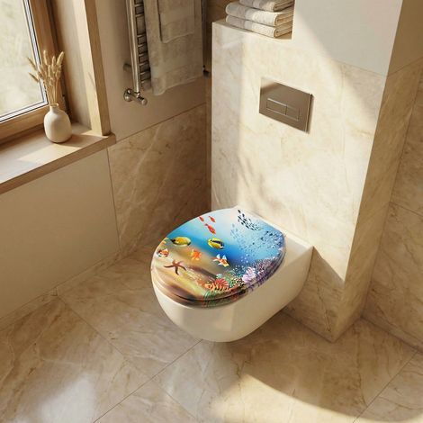 HomSeat-Toilettensitz mit Absenkautomatik, MDF-Kern und Absenkscharnieren