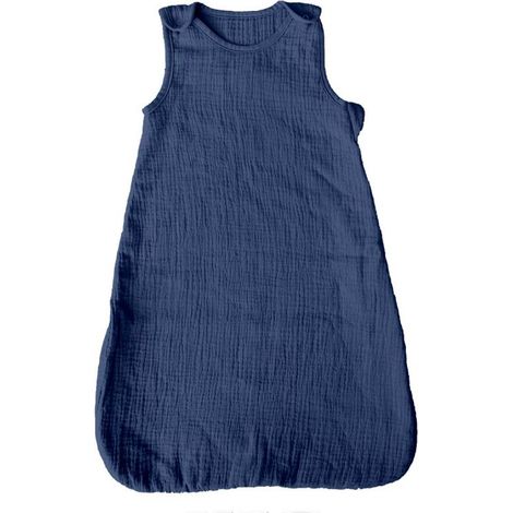 Paris Prix - Gigoteuse Bébé sans Manches 90cm Bleu Foncé (1/2)