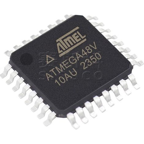 Composants électroniques, puces et pièces électroniques ATMEGA48V-10AU et ATMEGA640-16AU, 5 unités de chaque.
