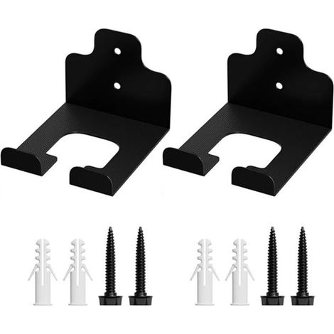 Set di 2 staffe da parete per decespugliatori, staffe per mensole, ganci in acciaio inox per riporre utensili elettrici in garage e giardino (staffa da parete)
