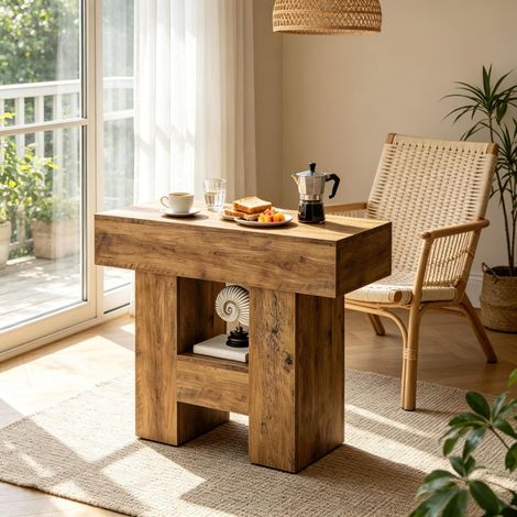 Table d’appoint étroite avec étagère ouverte, table de canapé multifonction, table de chevet pour salon, chambre ou entrée, vendue à l’unité (1/5)