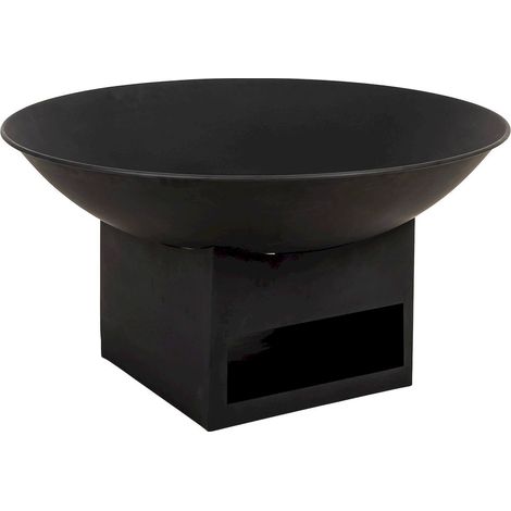 brasero extérieur design noir en fer pour moments chaleureux - noir mat profond (1/3)