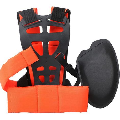 Arnés de hombro de nailon acolchado y ajustable para mayor comodidad, para cortacésped, desbrozadora y jardinería. (1/5)