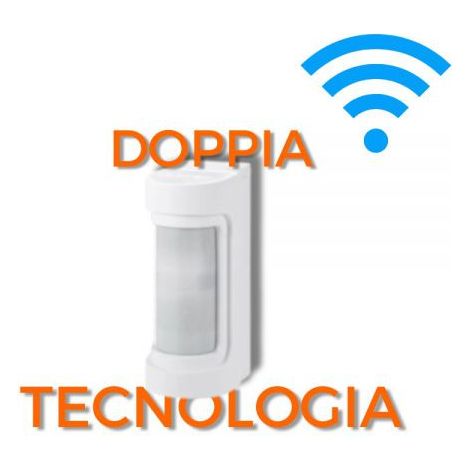 Optex sensore esterno doppia tecnologia wireless PIR+MW 12m 90° - VXS-RDAM