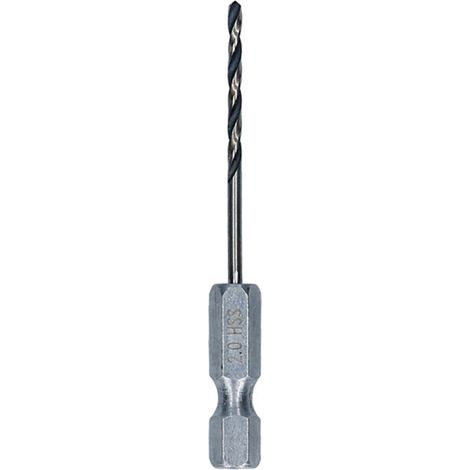 Bosch Foret hélicoïdal HSS métal, 2 x 24 x 60 mm, tige HEX 1/4 (1/5)