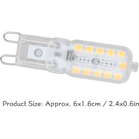 Stück G9 LED-Lampen, 5 W, transparente Abdeckung, 22 t, dimmbar, für Decken-, Wand- und Tischlampen, weiß, 110–140 V (1/5)